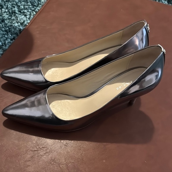 Coach Silver Heels Pointed Toe Pumps - Picture 4 of 13